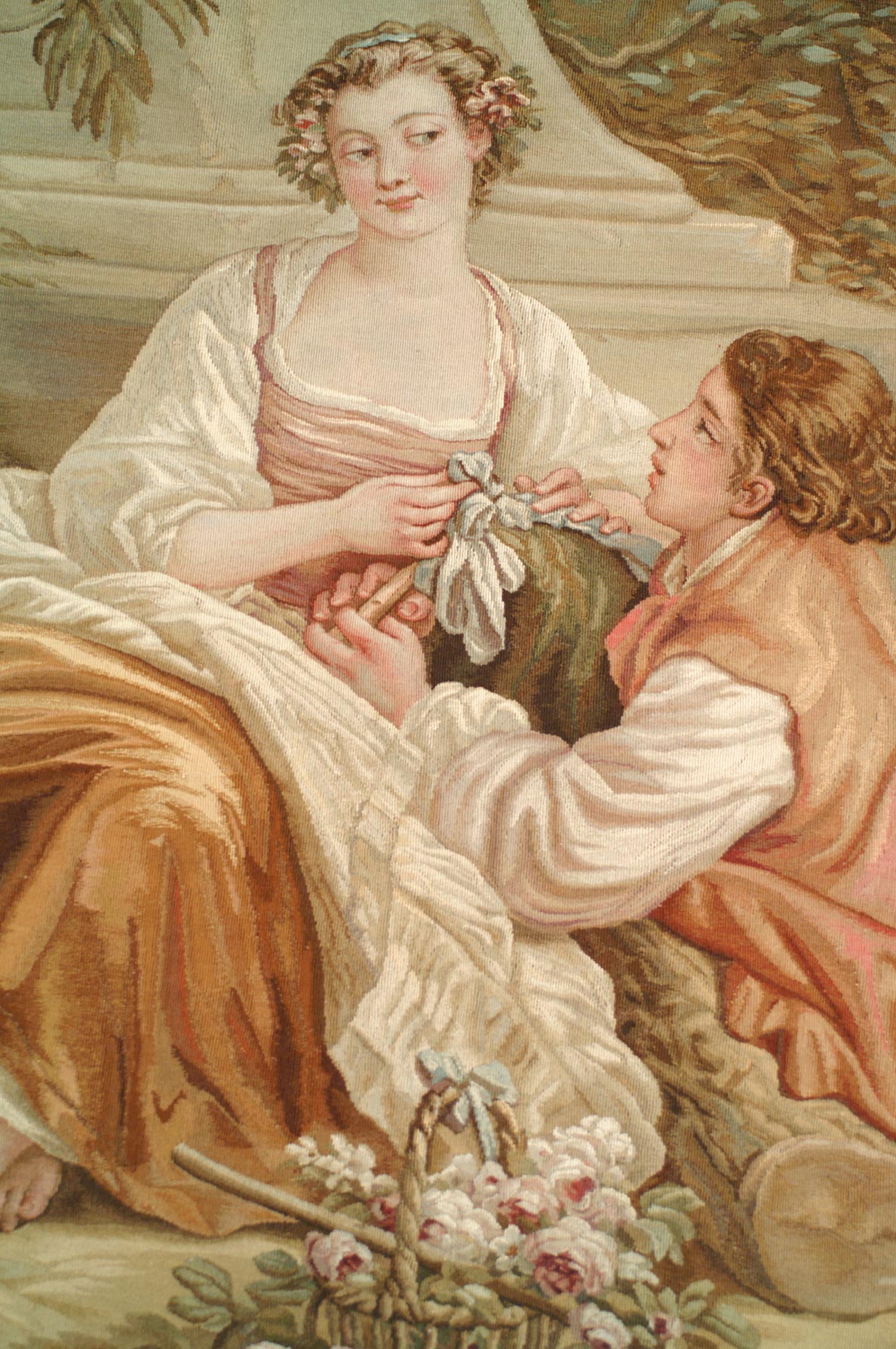Detail of figures of girl and boy (center)