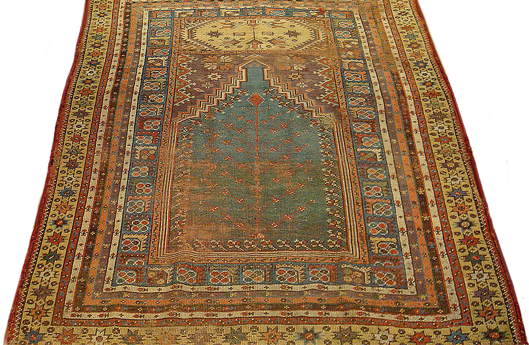 Antique Turkish Mujar Prayer Rug - Nejad Rugs #24390
