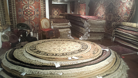 Round Rugs in Nejad Rugs Showroom