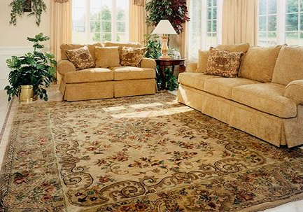 Nejad rug #T055 Gold colored rug designed by Theresa Nejad
