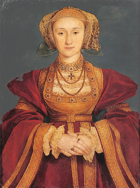 As part of his jub-description as official
court painter to Henry VIII, and to assist 
Henry in determening her suitability as 
potential bride, Holbein was dispatched to the 
continent to offer his pictorial report on the
young German Duchess Anne of Cleves. Holbein
returned with something significantly more
than a mere description - his painting of the
Duchess is considered nothing less than a
masterpiece of Portrait Painting.