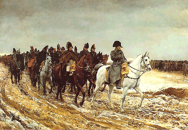 Hostory Painting featuring Napoleon's 
Last Stand in France 1814 by Ernest Meissonier.  
Delacroix considered Meissonier the greatest 
living painter in France!