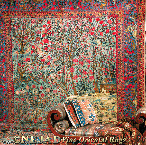 Unique One of a Kind 10 ft. X 13 ft. Heirloom Kashan 
Dabir Genuine Antique Persian Rug c. 1920 Nejad Rugs - Doylestown