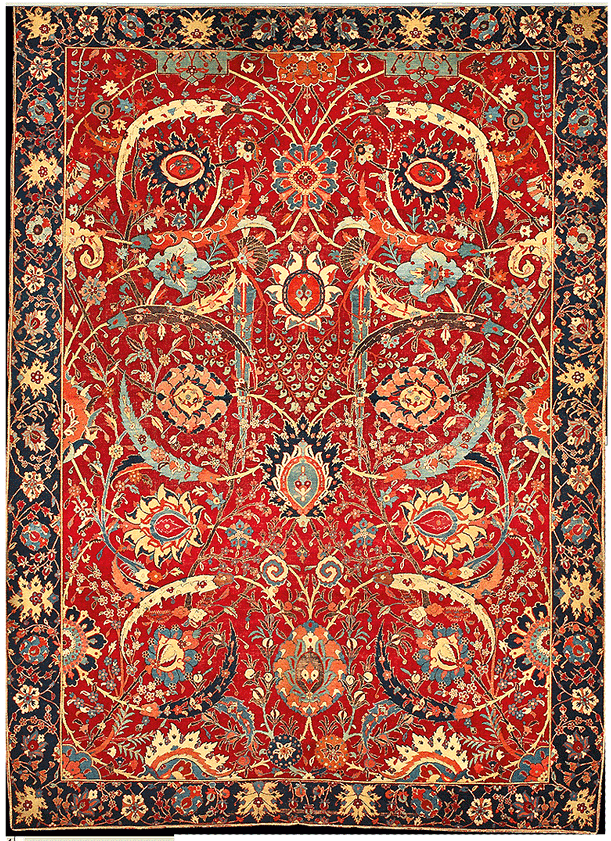 This 16th century Persian Kerman Sickle-Leaf Vase Carpet
sol for over 3X the estimated value - Sotheby's, New York