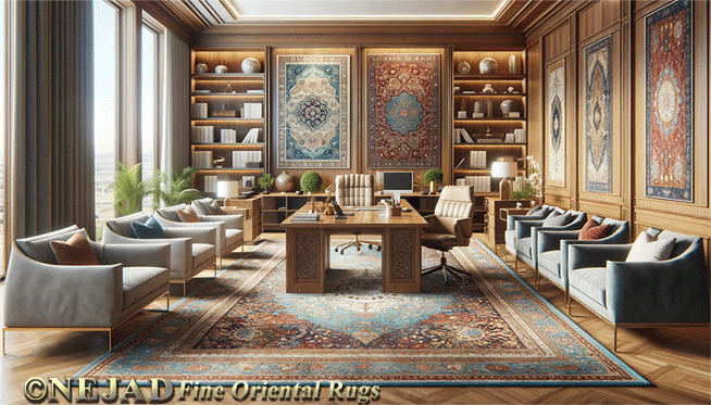 Professional Home offices featuring Nejad Oriental Rugs