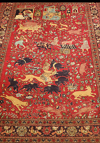 Antique Persian Tabriz rug