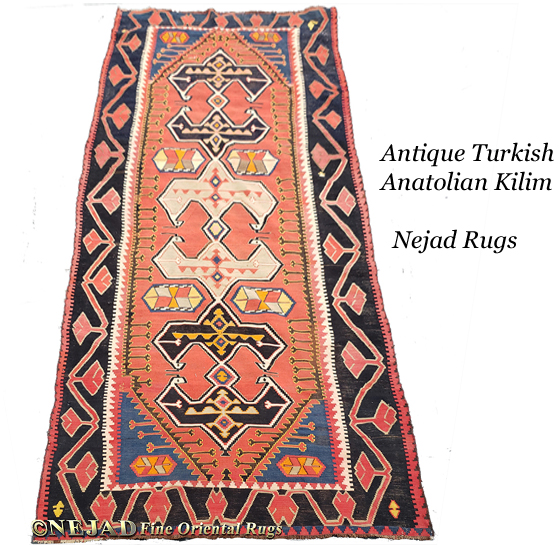 Antique Turkish Anatolian Kilim