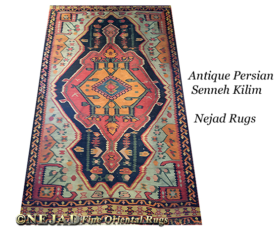 Antique Persian Kilim Senneh