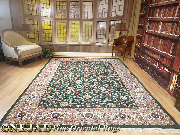 Very Fine One of a Kind Pakistan Sarough Rug in Family Room