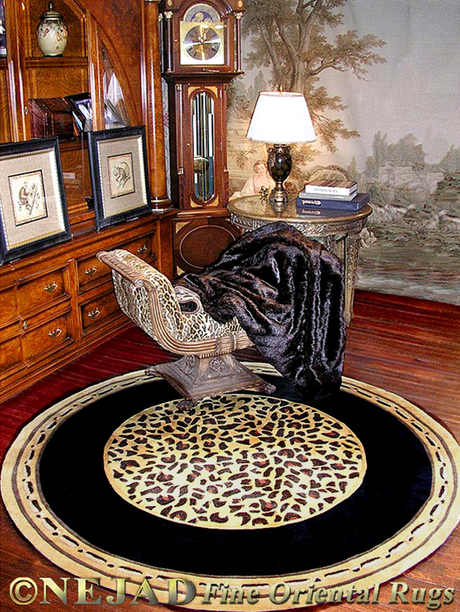 Nejad Rug #Wk004GOBK African Safari Collection Cheetah