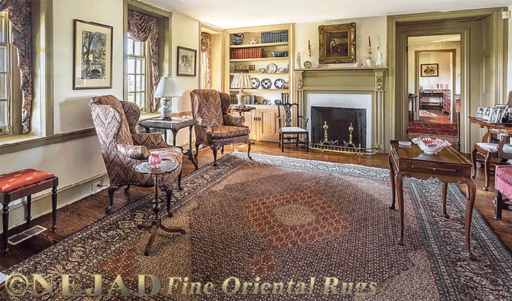 Nejad 12' x 18' Persian Mahi Tabriz Rug  in Client Living Room