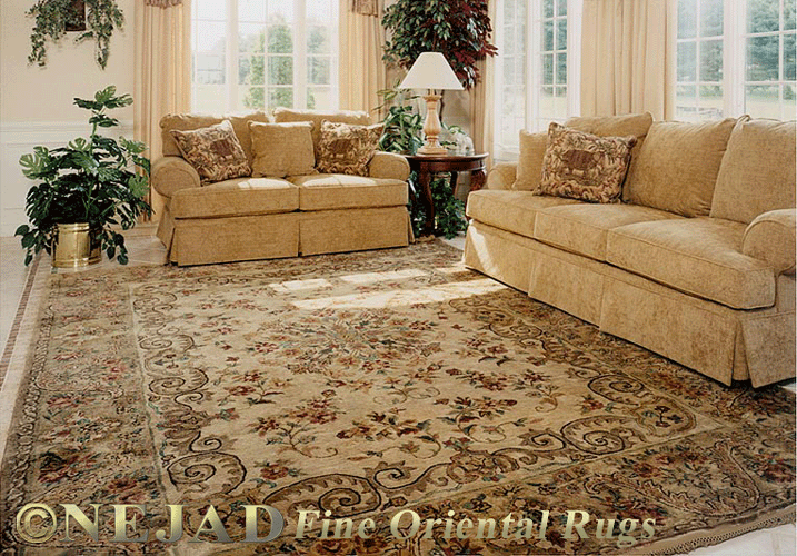 Nejad T055GOGO American Home Designer Collection 12' x 18' Savonnerie Gold Rug
