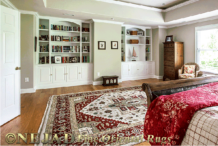 Nejad Signature Heirloom Serapi Rug M068AIBR in Client Bedroom