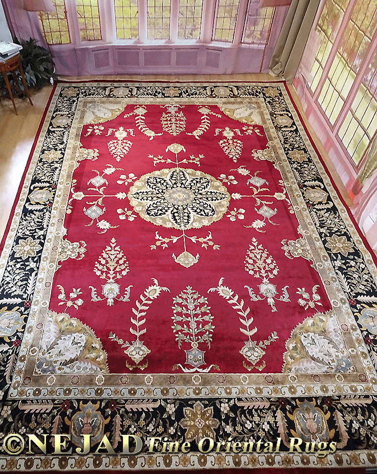 Nejad #M022BRBK 12' x 18' Signature Masterpiece Rug with Medallion - Full View