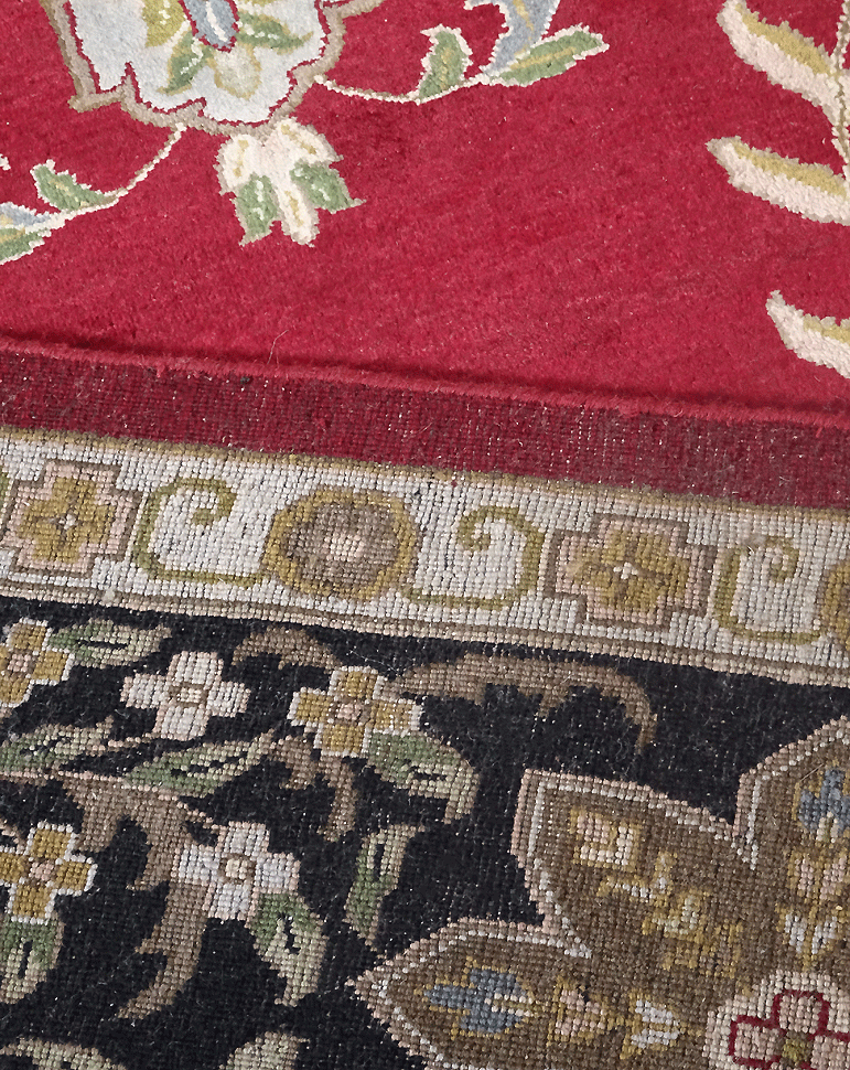 Nejad #M022BRBK 12' x 18' Signature Masterpiece Rug with Medallion - Back of Rug showing Weave pattern