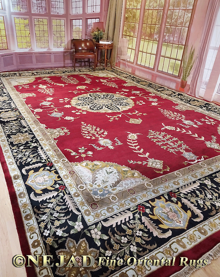 Nejad #M022BRBK 12' x 18' Signature Masterpiece Rug with Medallion - Room Size rug