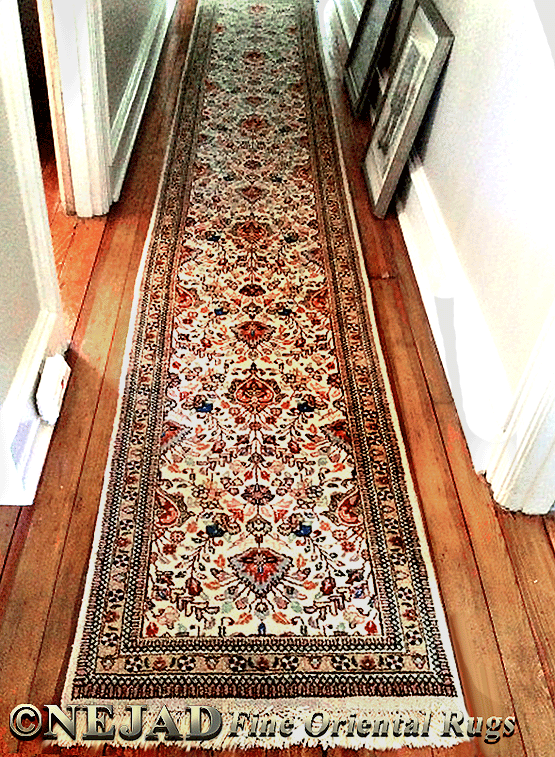 Nejad's Persian Garden Tabriz long hall runner in Client Bucks County Home