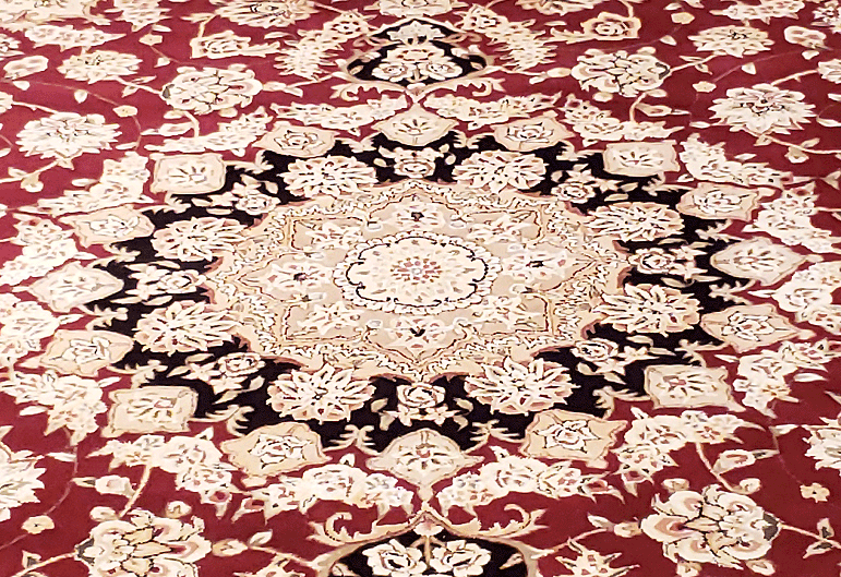 Nejad #SP011BRBK Tabriz Rug with Medallion - Medallion Detail