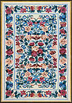 Floral Garden Hook rug 1002 - Ivory / Ivory