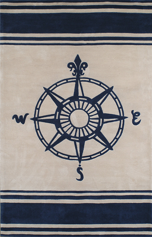 AT075TLIY Classic Compass Beach Rug
 << Click Rug to Go Back 