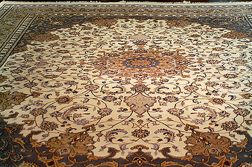 Nain 12' x 15' Persian Hand-Knotted Rug
 * * * Click For Larger Version * * * 