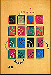 Swirling Blocks AT010 - Yellow / Multi