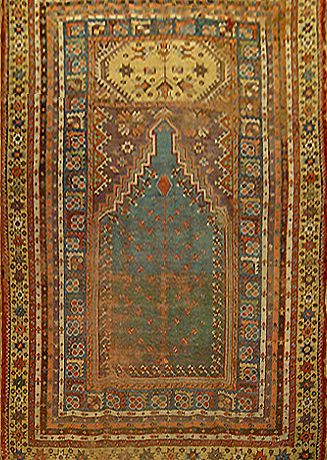 Nejad #24390 Antique Turkish Mujar Prayer Rug Circa 1850