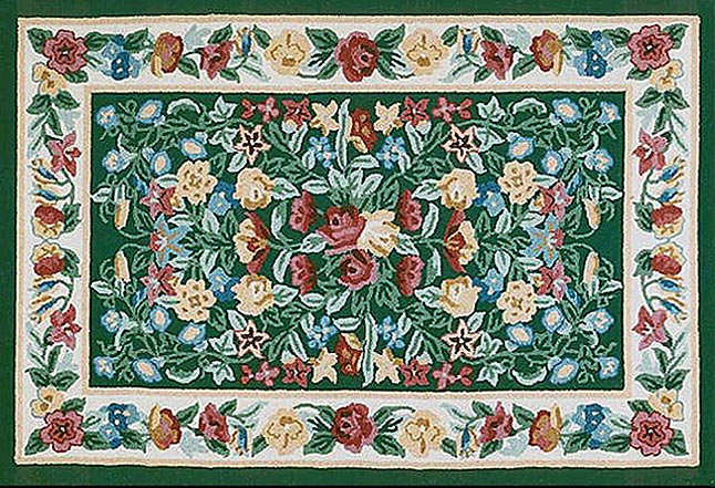 Floral Garden hook rug