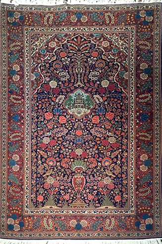 #2448 Antique Persian Kashan - Circa 1920