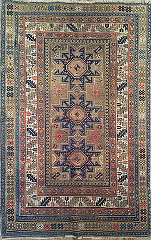 Antique Kazak Rug Circa 1890