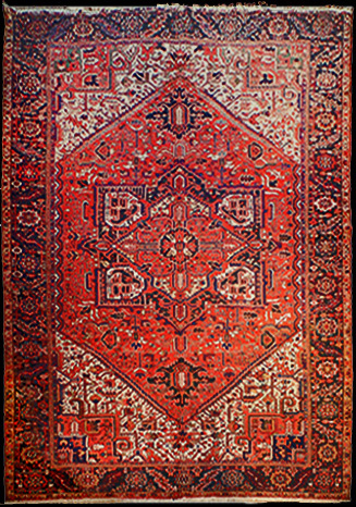 Antique Persian Heriz rug