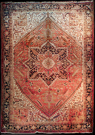 Antique Persian Heriz rug
