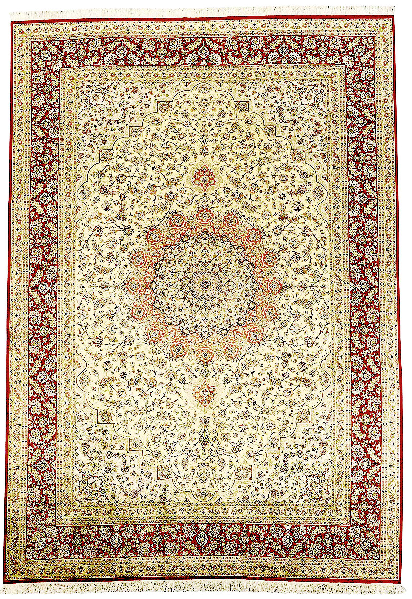 An extremely fine silk Qum carpet - Christie's