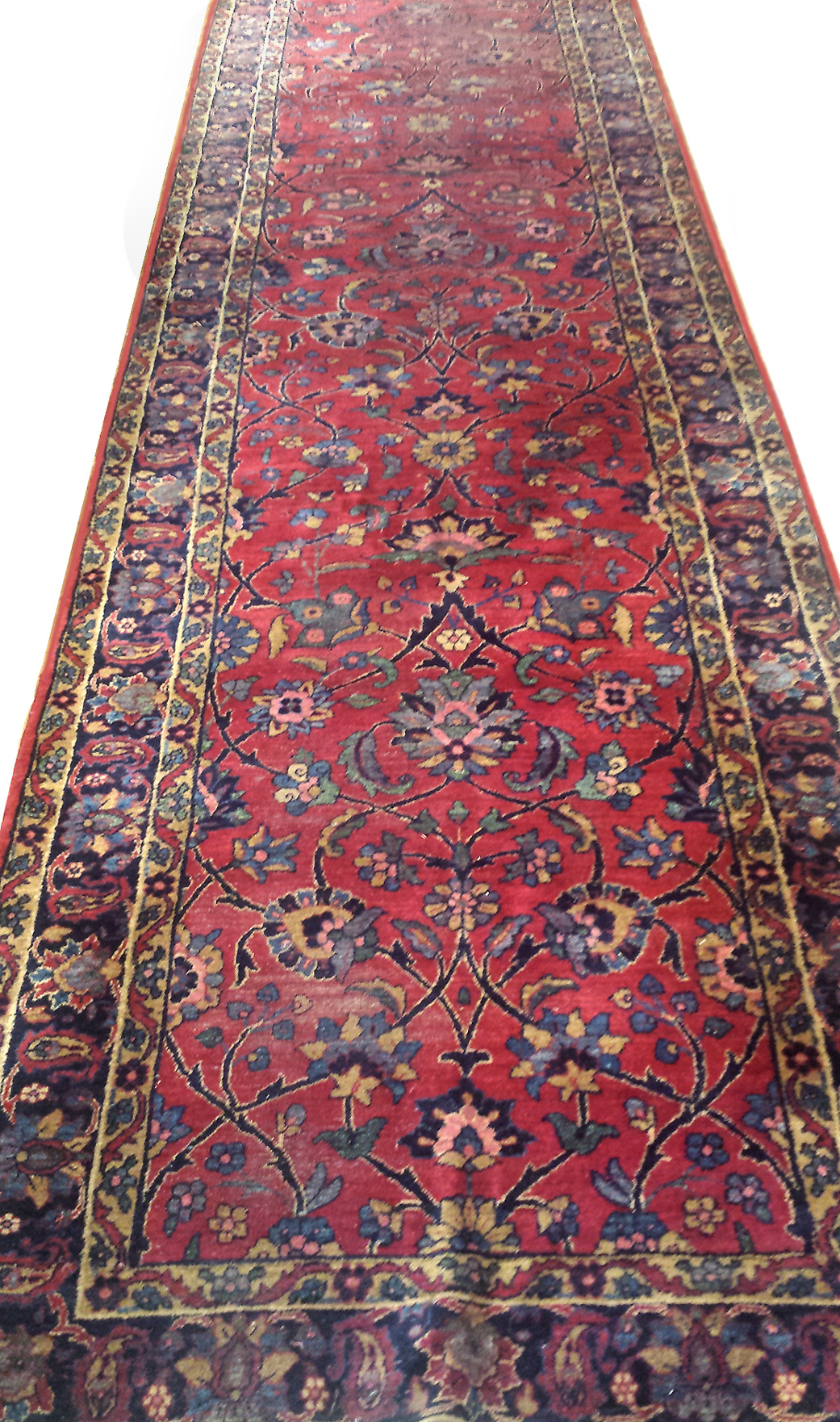 Antique Persian Manchester Kashan Rug c. 1910