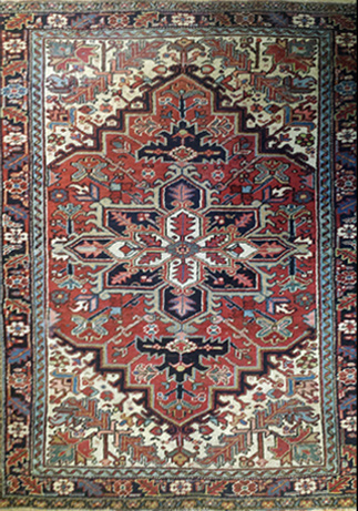 Antique Persian Heriz rug