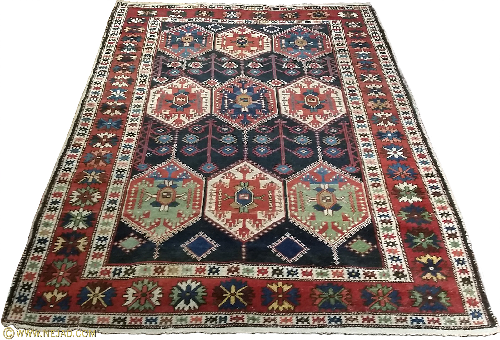  Antique Turkish Bergama Rug - Nejad Rugs 