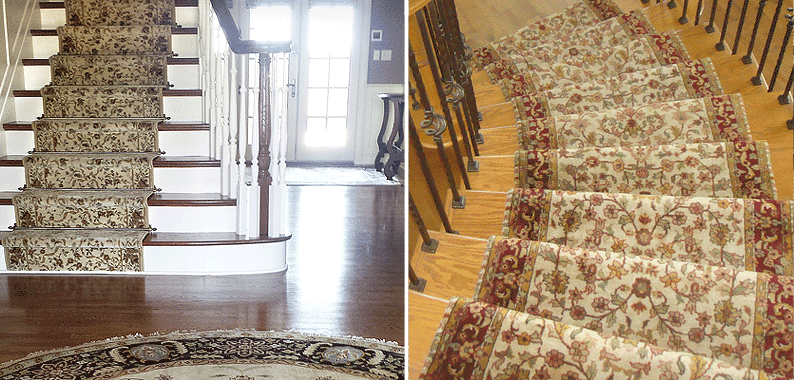 Interiors featuring expert stair runner installations