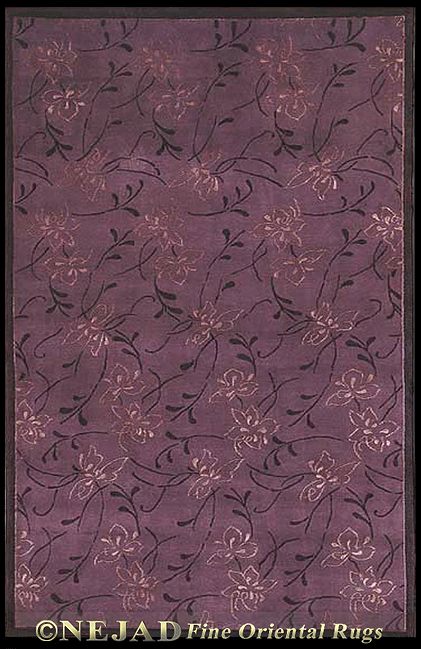 Golden Aubusson rug designed by artist and textile designer Theresa Nejad
