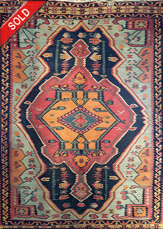 Nejad #24087 Antique Persian Kilim Senneh c. 1930