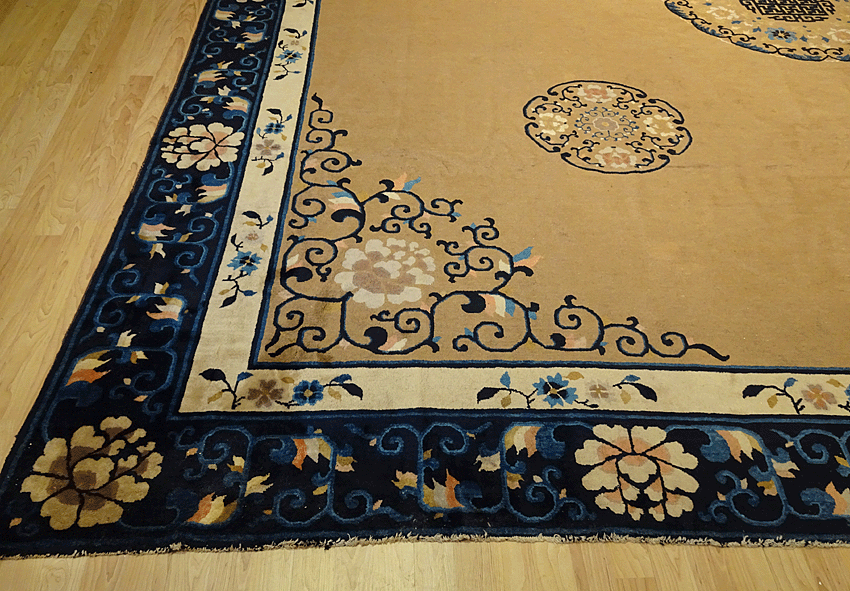 Nejad #22269 Antique Chinese Peking Rug - Corner / Spandrel / Guard Border / Border