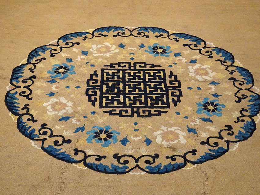Nejad #22269 Antique Chinese Peking Rug - Center Medallion Close-up