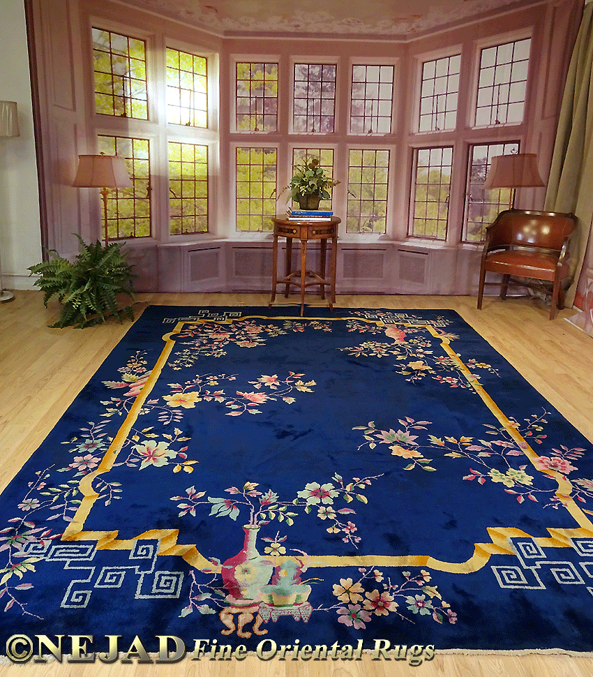 Nejad #24613 Chinese Art Deco Carpet shown in Room Setting