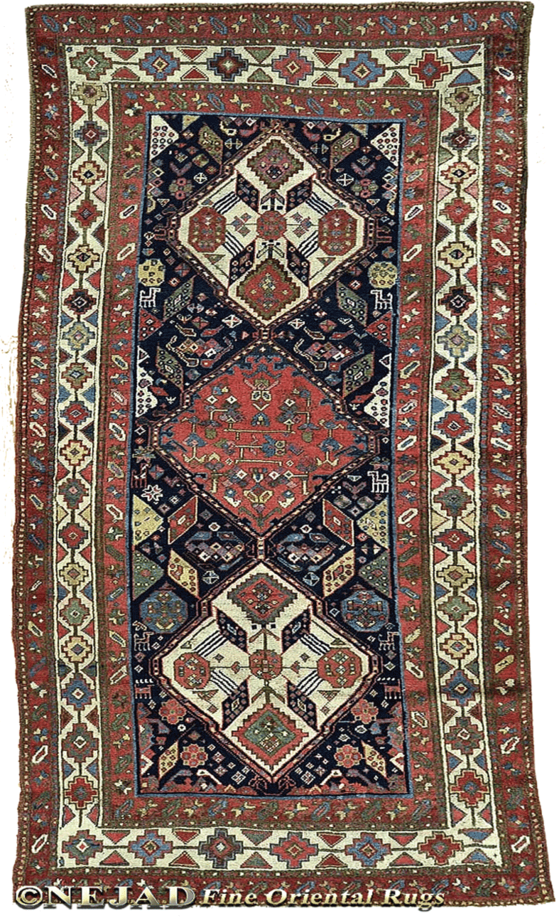 An antique Qashqai carpet in excellent condition