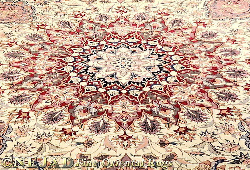 Nejad Tabriz Rug - Medallion Detail