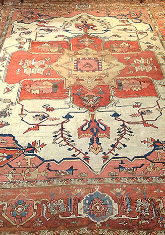 Antique Persian Serapi rug