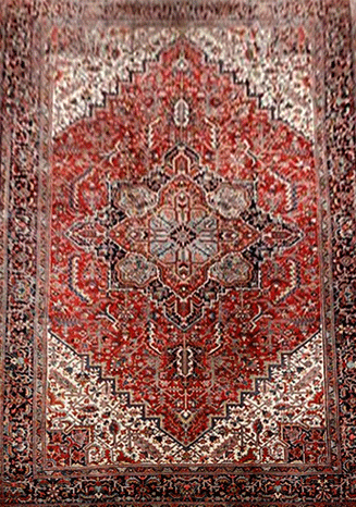 Antique Persian Heriz rug