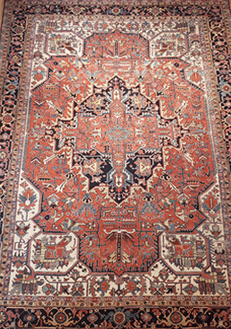 Antique Persian Heriz rug