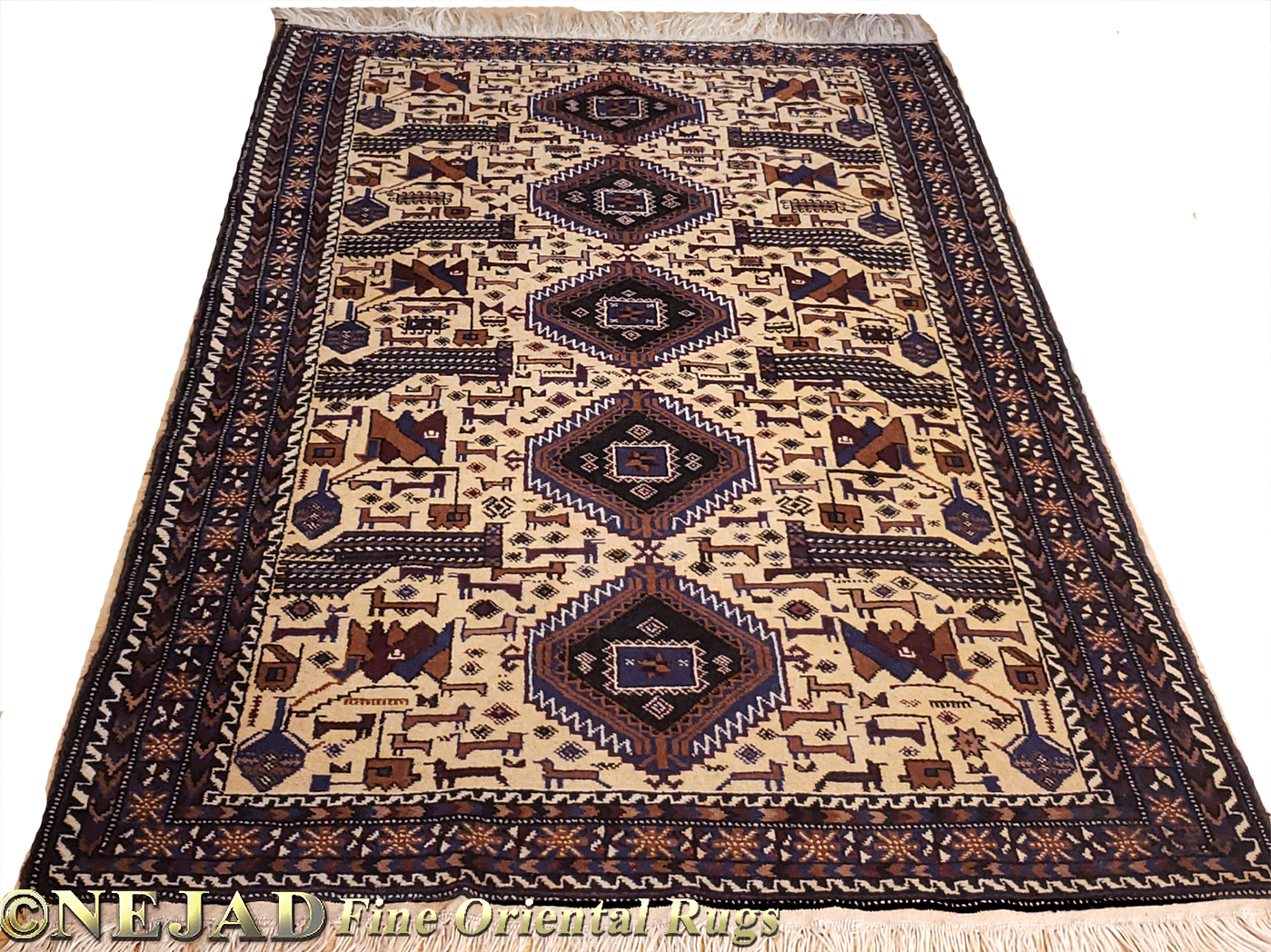 Semi Antique Persian Beluch Rug - Nejad Rugs #988053