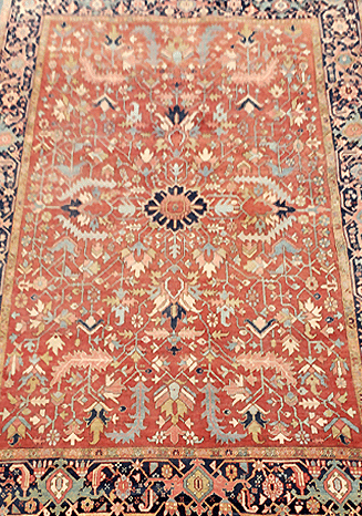 Antique Persian Heriz rug