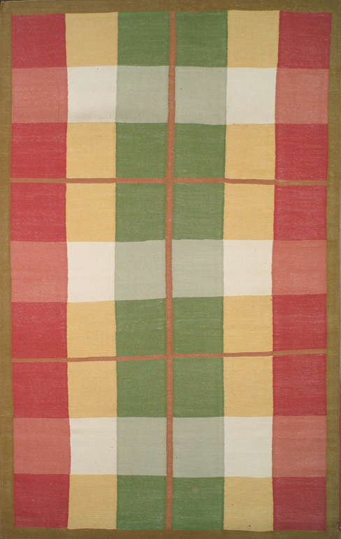 Handmade flatwoven cotton reversible Kilim area rug
	 Nejad Cottage Kilim Collection KK002MT - Morning Plaid